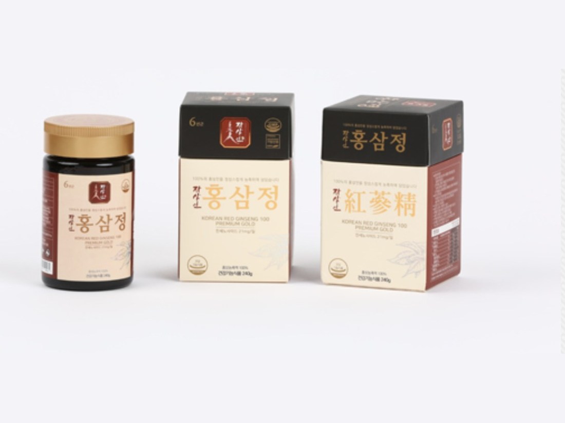 Hongsamjeong bottle and boxes