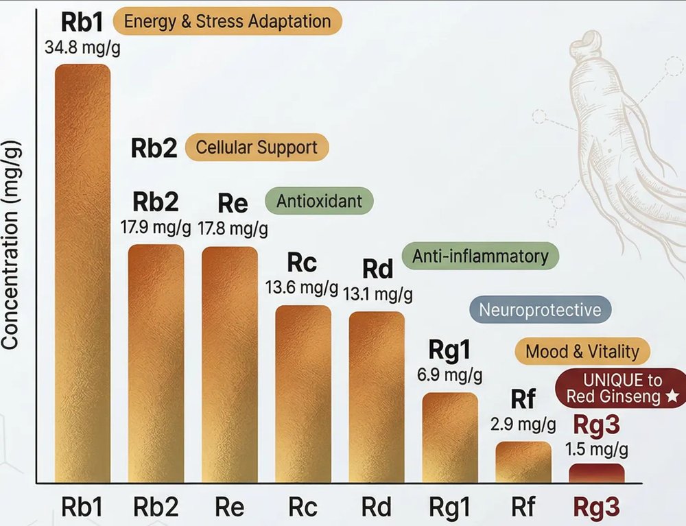 Ginsenoside profile chart