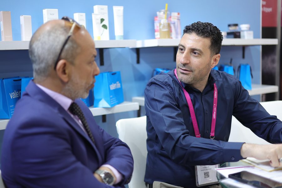 Meeting buyers at the EGY BEAUTY AFRICA booth